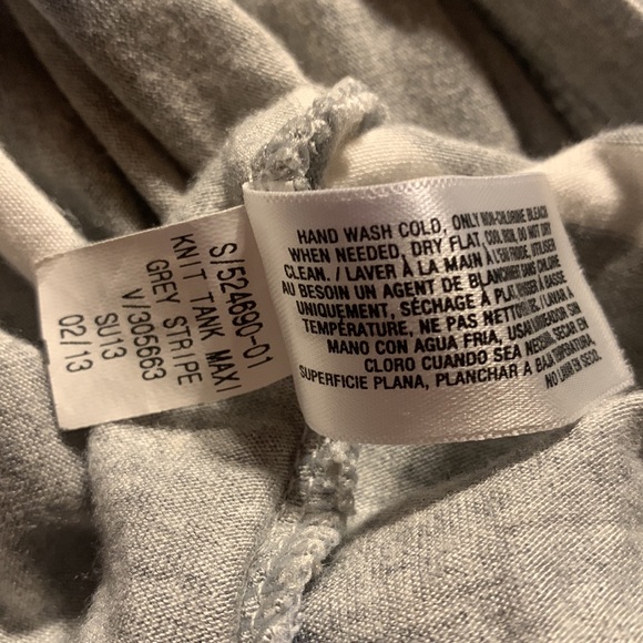 Old Navy Knit Tank Maxi Dress grey stripe Size Small - Picture 9 of 9